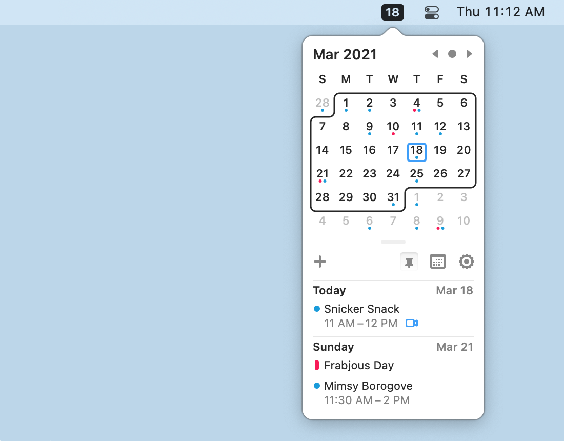 Design Appreciation: Itsycal – a free menubar calendar app with VIM